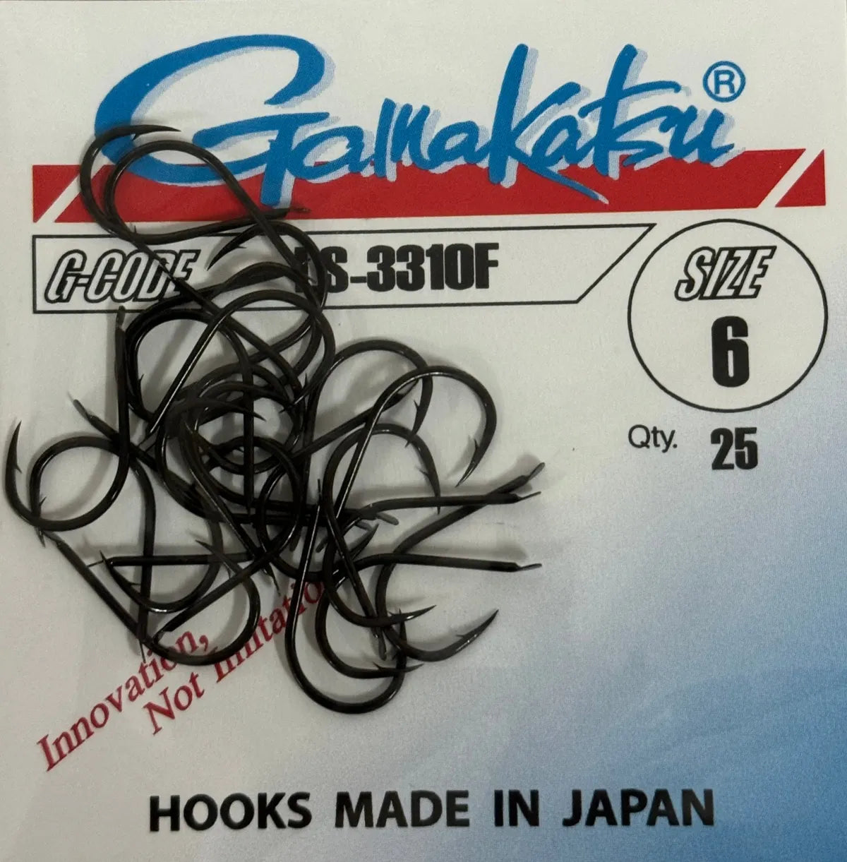 Anzuelo Gamakatsu LS‑3310 – Acero de alta calidad – Gancho para pesca de depredadores – Pack 25 unidades