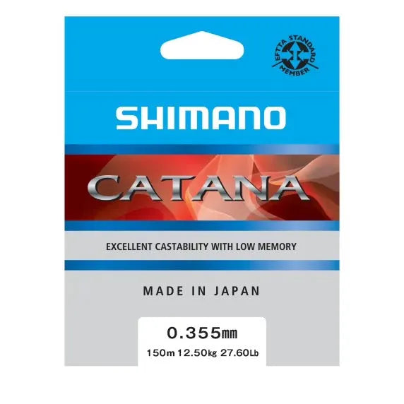 Shimano Línea Catana 150m Grey – Monofilamento de alta calidad para spinning 0.355mm 12.5kg